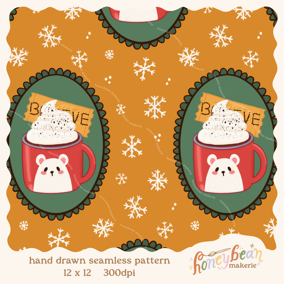 Polar Cocoa Seamless Pattern