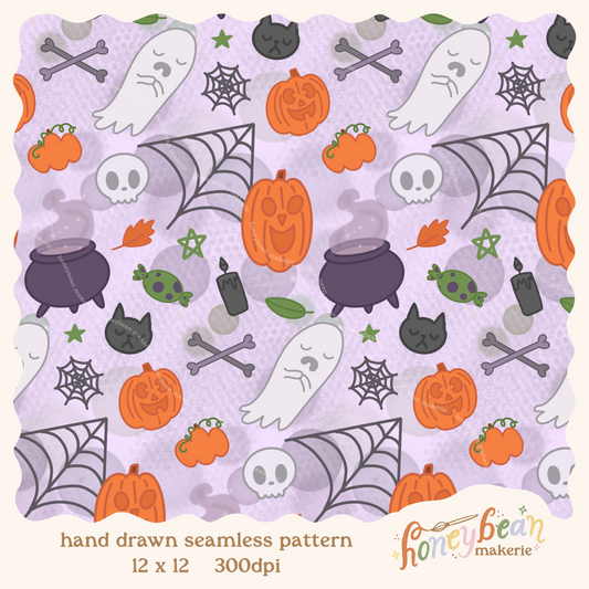 Halloween Cuties Seamless Pattern