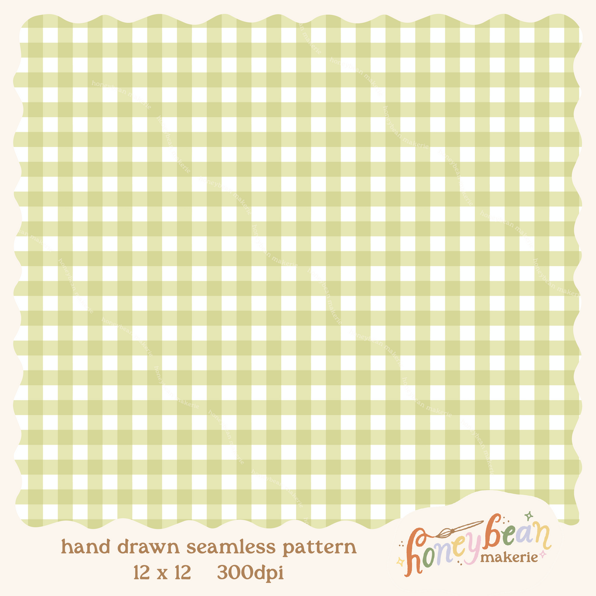 Sage Gingham Seamless Pattern