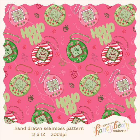 Jolly-Gotchi Seamless Pattern