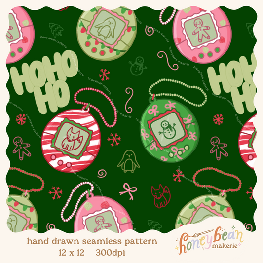 Jolly-Gotchi Seamless Pattern
