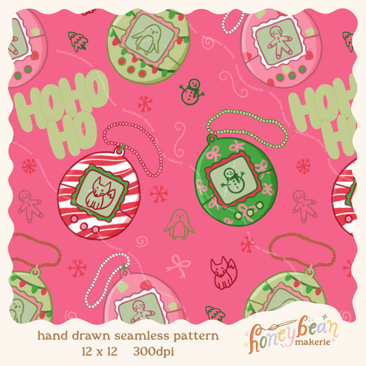 Jolly-Gotchi Seamless Pattern