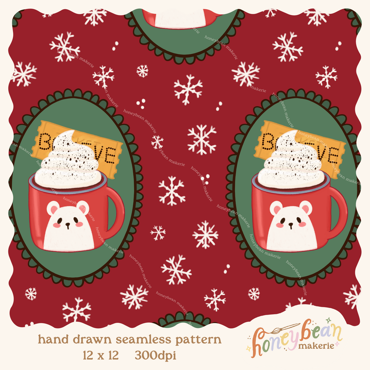 Polar Cocoa Seamless Pattern