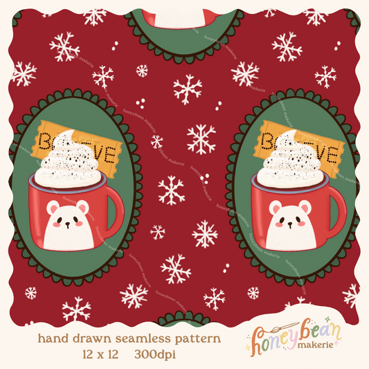 Polar Cocoa Seamless Pattern
