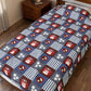 Snowman Cocoa Mugs Silver Velveteen Plush Blanket