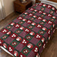 Snowman Cocoa Mugs Red Velveteen Plush Blanket