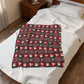 Snowman Cocoa Mugs Red Velveteen Plush Blanket