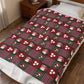 Snowman Cocoa Mugs Red Velveteen Plush Blanket