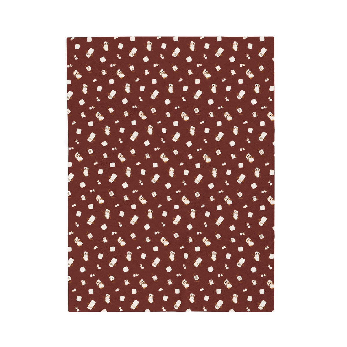 Snowman Cocoa Velveteen Plush Blanket