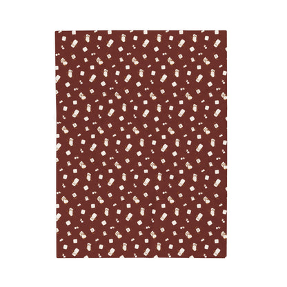 Snowman Cocoa Velveteen Plush Blanket