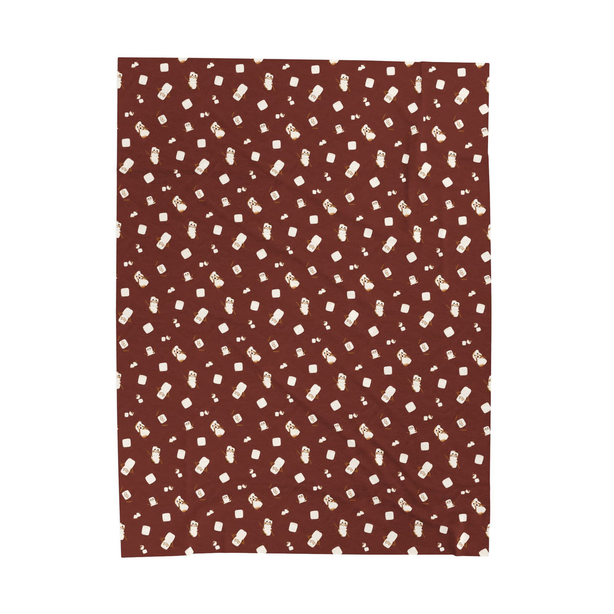Snowman Cocoa Velveteen Plush Blanket