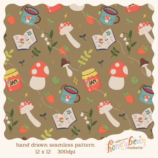 Garden Picnic Seamless Pattern
