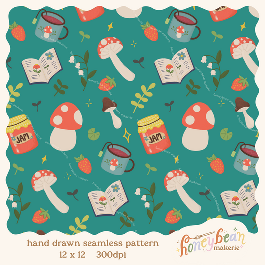 Garden Picnic Seamless Pattern