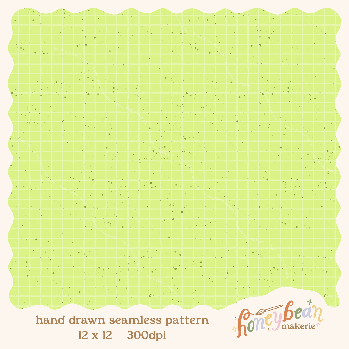 Mango Matcha Coordinate Seamless Pattern