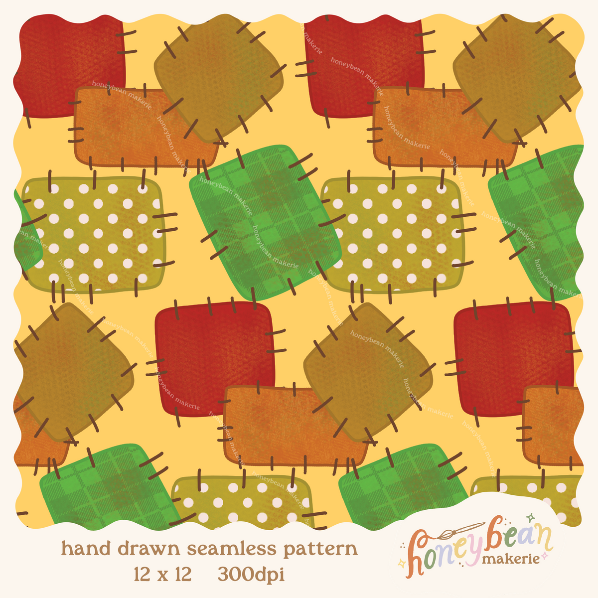 Scarecrow Coordinate Seamless Pattern