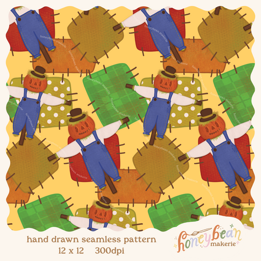 Scarecrow Seamless Pattern