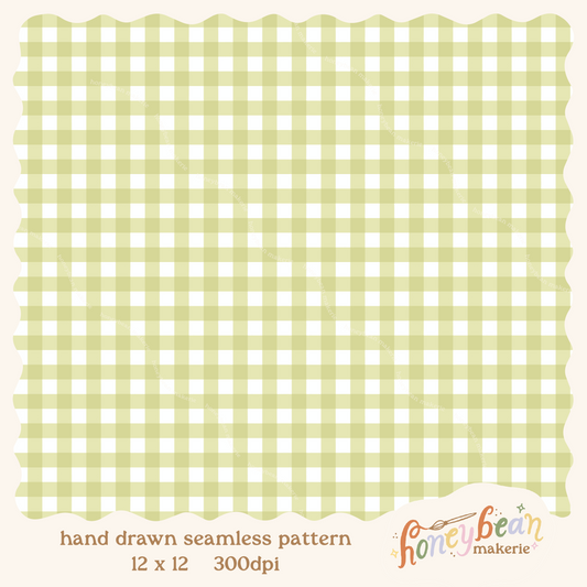 Sage Gingham Seamless Pattern