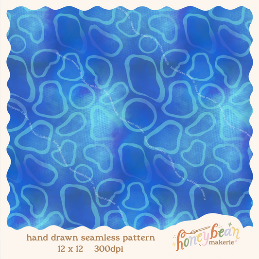 Indigo water abstract pattern.