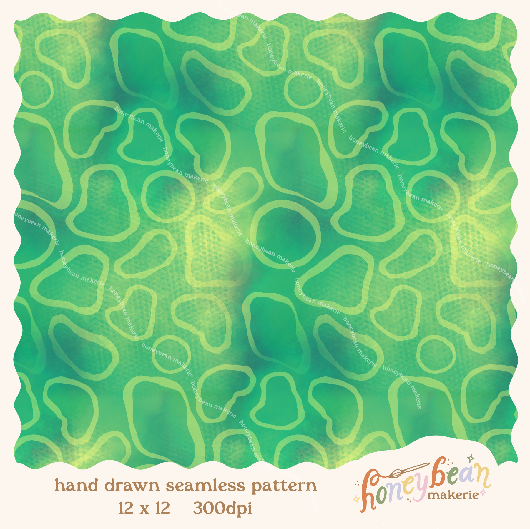 Lime green water abstract pattern.