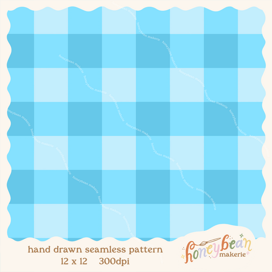 Strawberry Lemonade Gingham Coordinate Seamless Pattern
