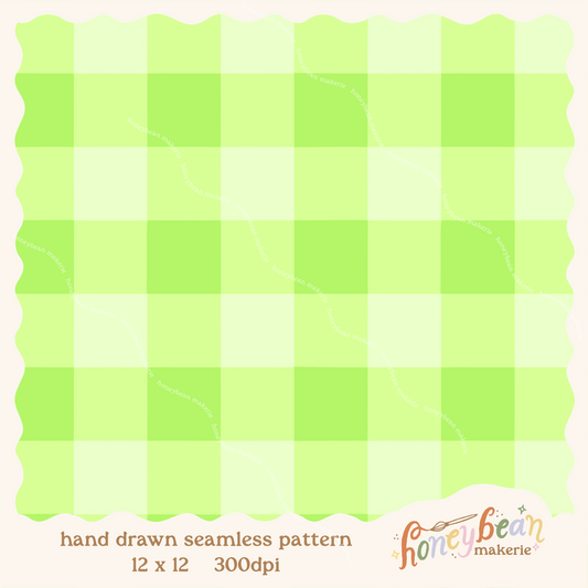 Strawberry Lemonade Gingham Coordinate Seamless Pattern