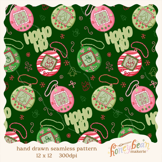 Jolly-Gotchi Seamless Pattern