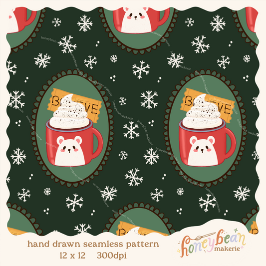Polar Cocoa Seamless Pattern