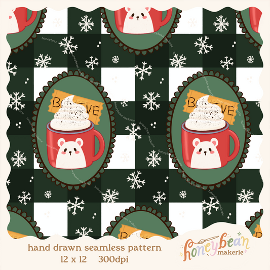 Polar Cocoa Seamless Pattern