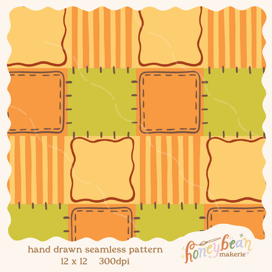 Autumn Bucket List Quilt Coordinate Seamless Pattern