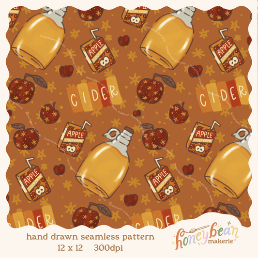 Bean's Cider Seamless Pattern