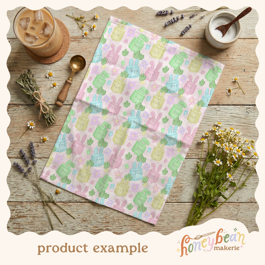 Marshmallow Bunnies Seamless Pattern