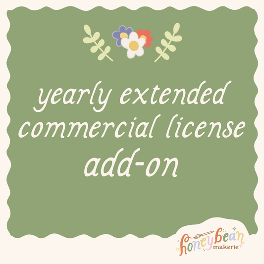 Yearly Extended Commercial Use License Add-ON, PER FILE